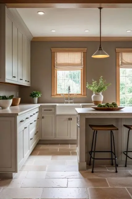 10 Warna Cat Dapur yang Bagus dan Memberi Kesan Nyaman 18 mushroom taupe kitchen