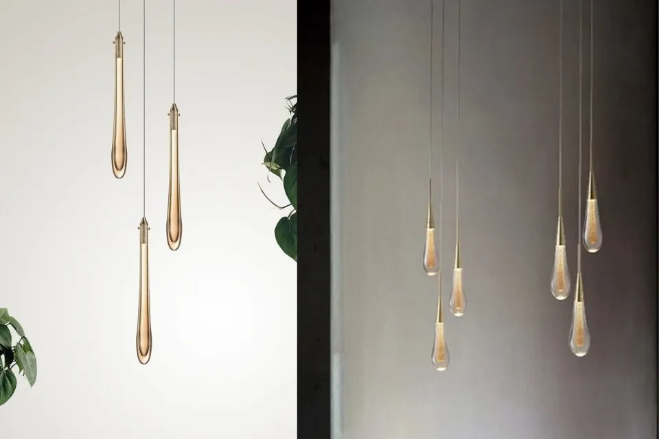 11 Model Lampu Ruang Tamu Minimalis Terbaru yang Bikin Ruangan Makin Estetik 15 teardrop pendant light untuk ruang tamu minimalis