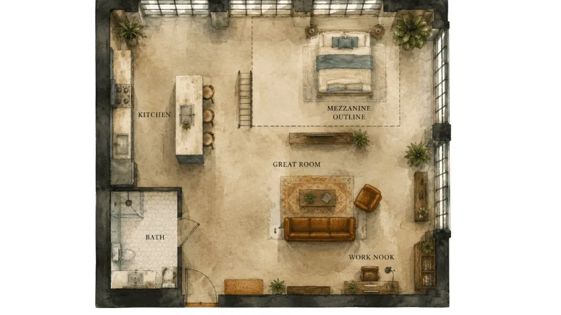 Designing Your First Room? Here Is How AI Floor Plan Makes It Way Less Stressful 9 AI-generated apartment floor plan.