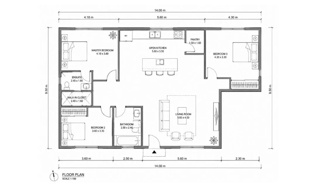 Designing Your First Room? Here Is How AI Floor Plan Makes It Way Less Stressful 12 House floor plan with room layout.