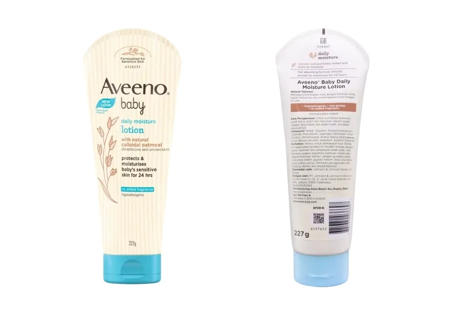 Favorit, Ini 9 Skincare untuk Bayi yang Aman untuk Lindungi Kulit Si Kecil 11 hipwee-Aveeno Baby Daily Moisture Lotion