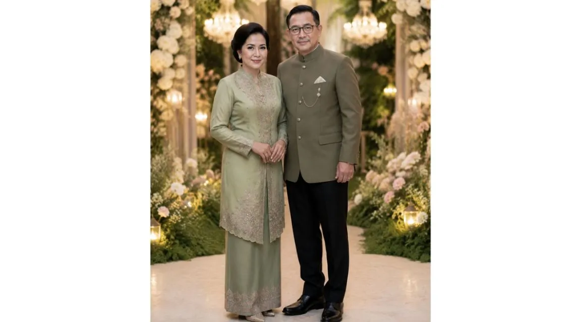 11 Model Baju Orang Tua Pengantin Modern yang Elegan, Serasi, dan Berkelas 22 Model Baju Orang Tua Pengantin Modern (10)
