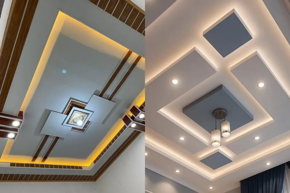 6 Model Plafon PVC Ruang Tamu yang Paling Awet, Murah dan Kekinian, Bikin Rumah Makin Kece! 10 hipwee-Plafon PVC 3D Motif Geometris