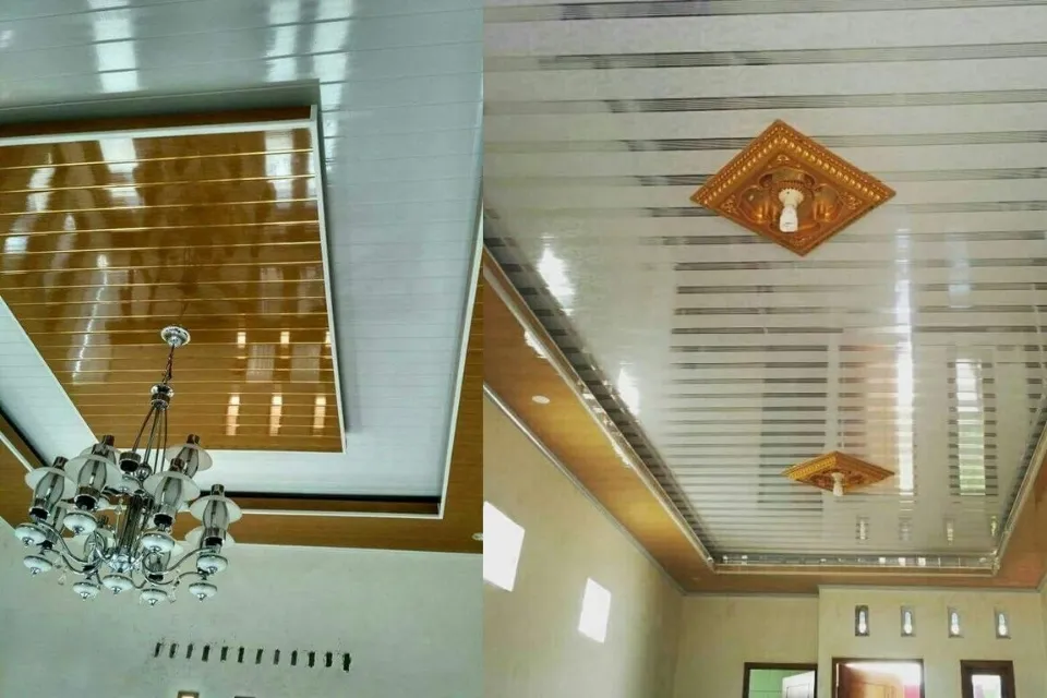 6 Model Plafon PVC Ruang Tamu yang Paling Awet, Murah dan Kekinian, Bikin Rumah Makin Kece! 11 hipwee-Plafon PVC Glossy Super Reflective
