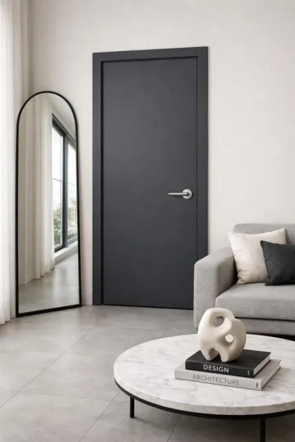 7 Model Pintu Kamar Minimalis Elegan untuk Hunian Modern 13 pintu minimalis warna charcoal