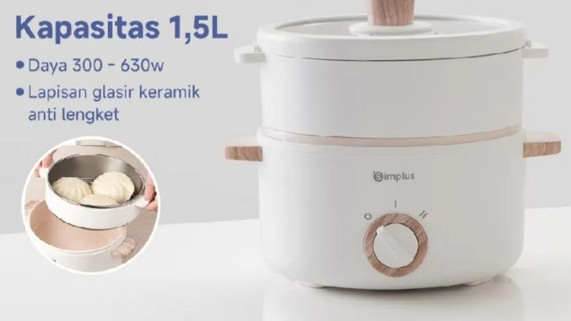 12 Panci Listrik Serbaguna Low Watt Terbaik, Hemat, Multifungsi & Cocok untuk Anak Kos 19 Panci listrik serbaguna low watt (6)