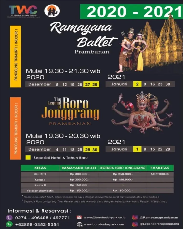 Pentas Ramayana Ballet dan Legenda Roro Jonggrang