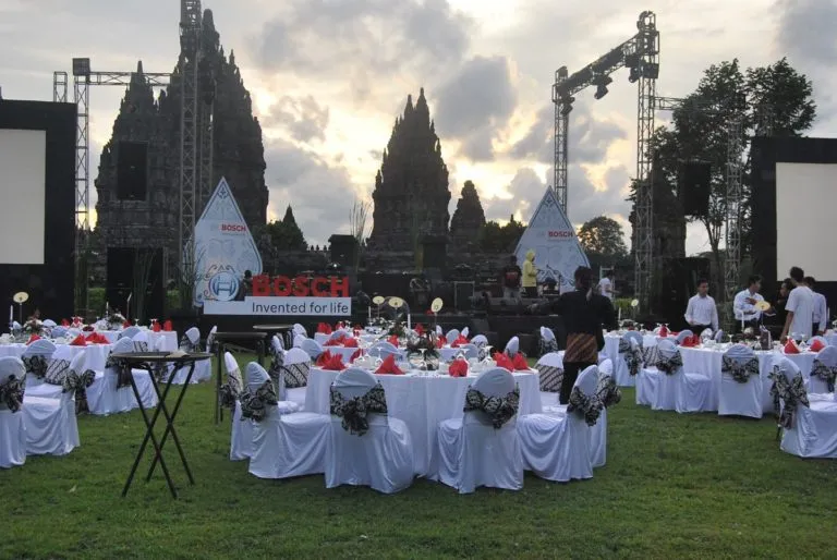 event in the courtyard of Prambanan Temple