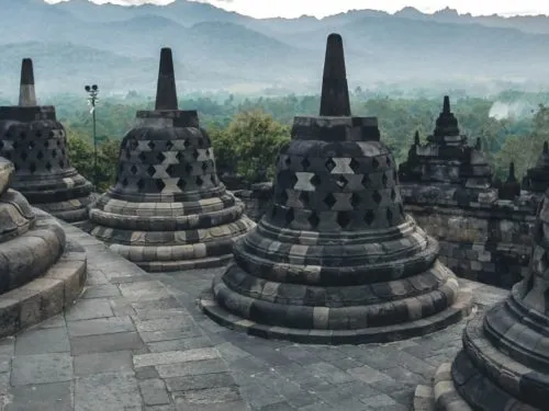candi borobudur dari atas