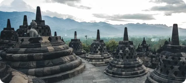 view candi borobudur dari atas
