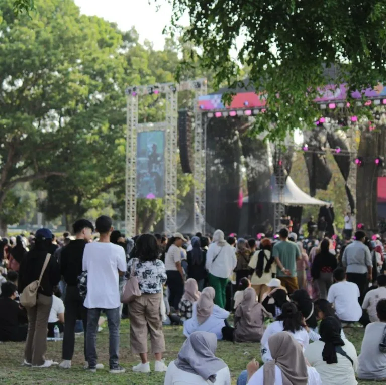 concert at Nandi Field, Prambanan