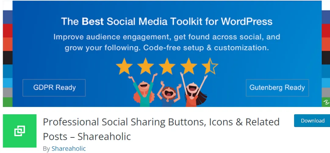 How to Add Social Media Buttons to WordPress 17 how to add social media button - professional social sharing button