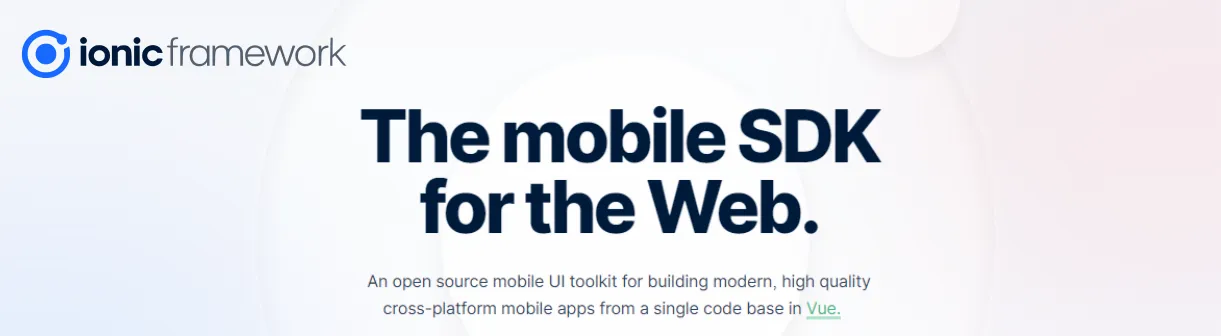 top 10 mobile app development framework - ionic