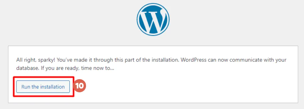 How to Install WordPress in XAMPP Localhost Right - Run the installation