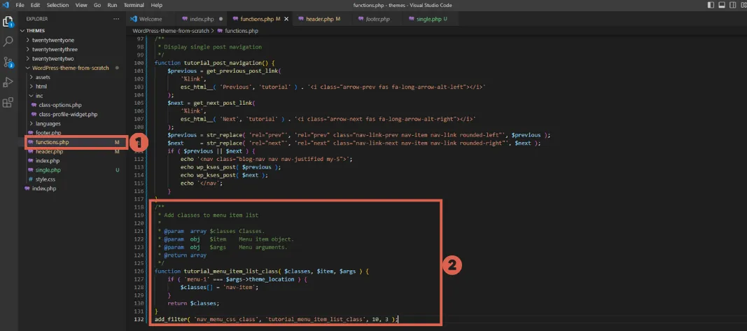 How to Create Custom Menu and Widget for WordPress Theme 9 create menu and widget