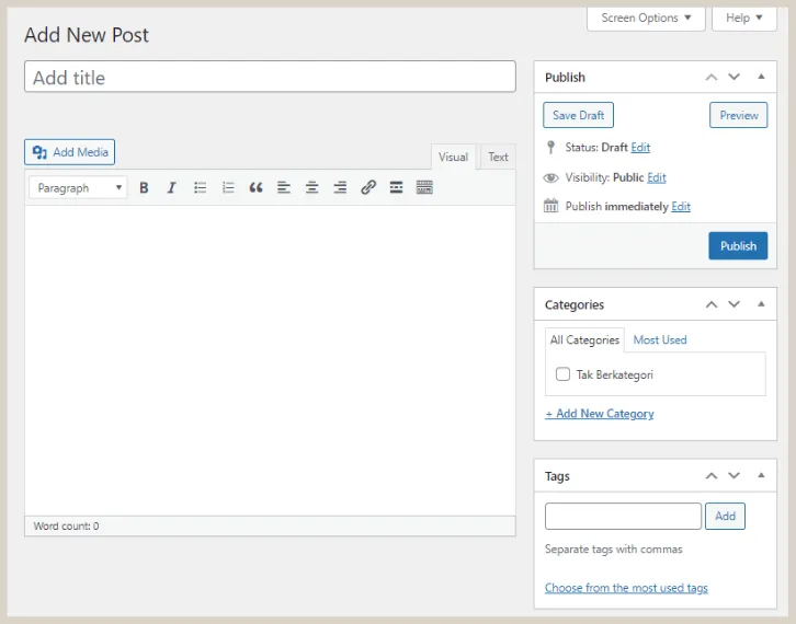 Gutenberg WordPress (Part 1): What is Gutenberg WordPress? 2 Classic Editor WordPress interface