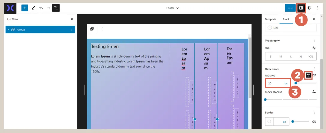 add color in the footer background