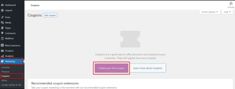 Create Discount Coupon with WooCommerce