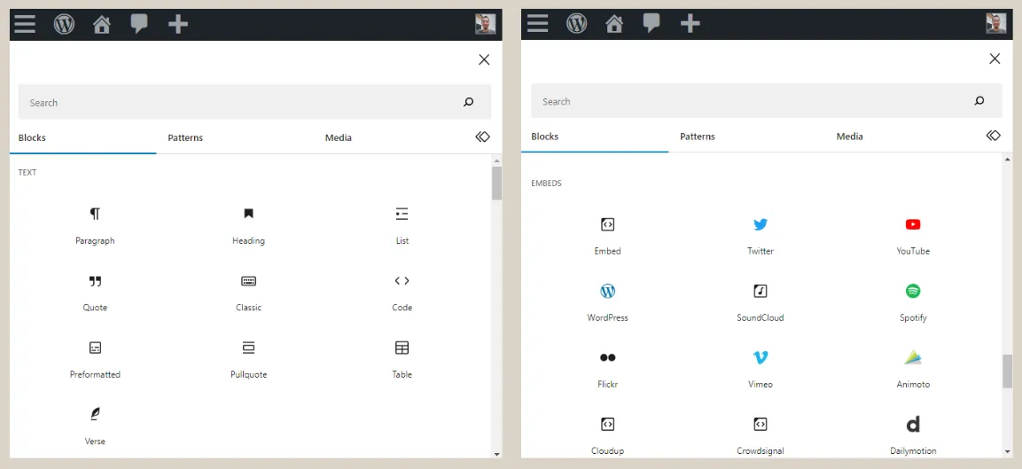 Gutenberg WordPress (Part 1): What is Gutenberg WordPress? 4 Pattern block Gutenberg WordPress