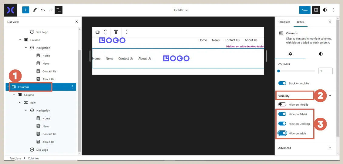 Gutenberg WordPress (Part 9): How to Create Responsive Header & Footer 13 create responsive header