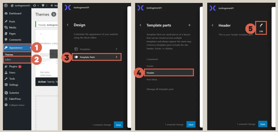Gutenberg WordPress (Part 9): How to Create Responsive Header & Footer 3 how to create responsive header