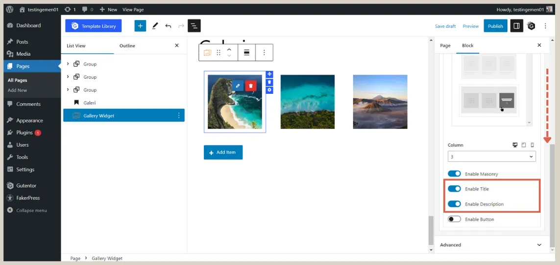 Gutenberg WordPress (Part 8): Create Gallery Section on Homepage 8 Create Gallery Section on Homepage