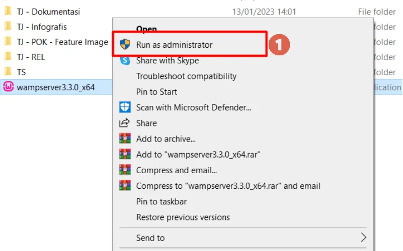 Cara Menginstal WordPress di Windows menggunakan WampServer 3 Cara instal wampserver - run as administrator