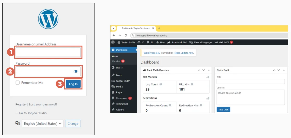 3 Cara Login WordPress sebagai Admin di cPanel hingga Localhost 10 cara login WordPress