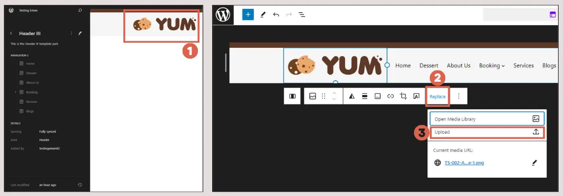 cara mengganti logo WordPress