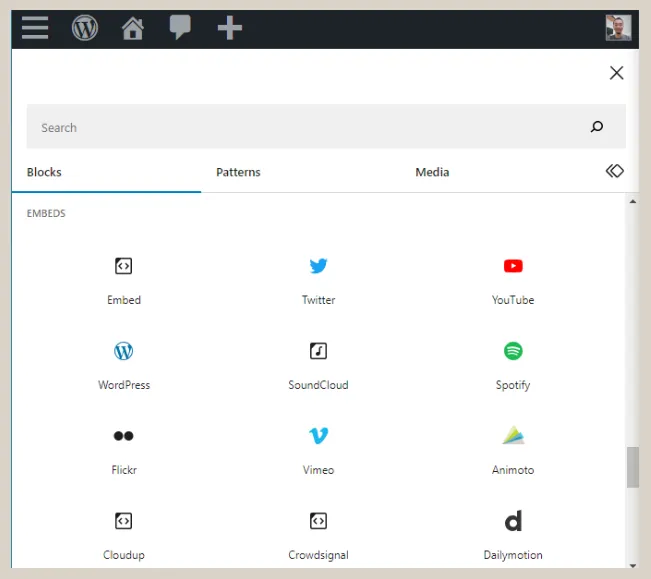 membuat embed - tampilan grup embed