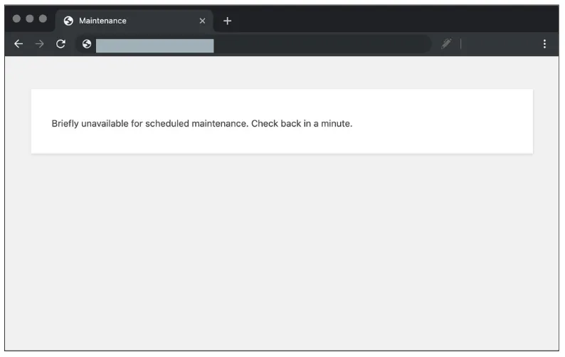 Briefly unavailable for scheduled maintenance di WordPress