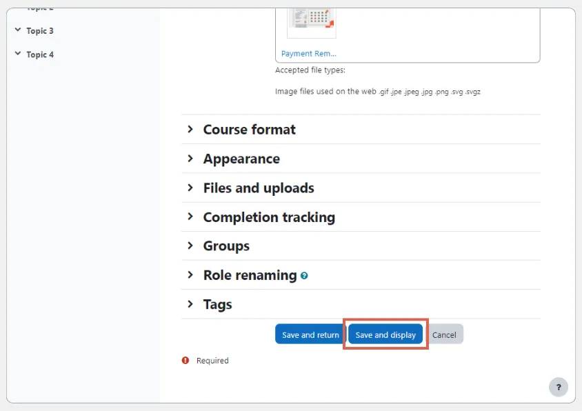 cara menambahkan topik di moodle