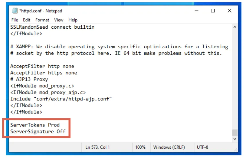 Cara Menyembunyikan Versi Server Apache XAMPP