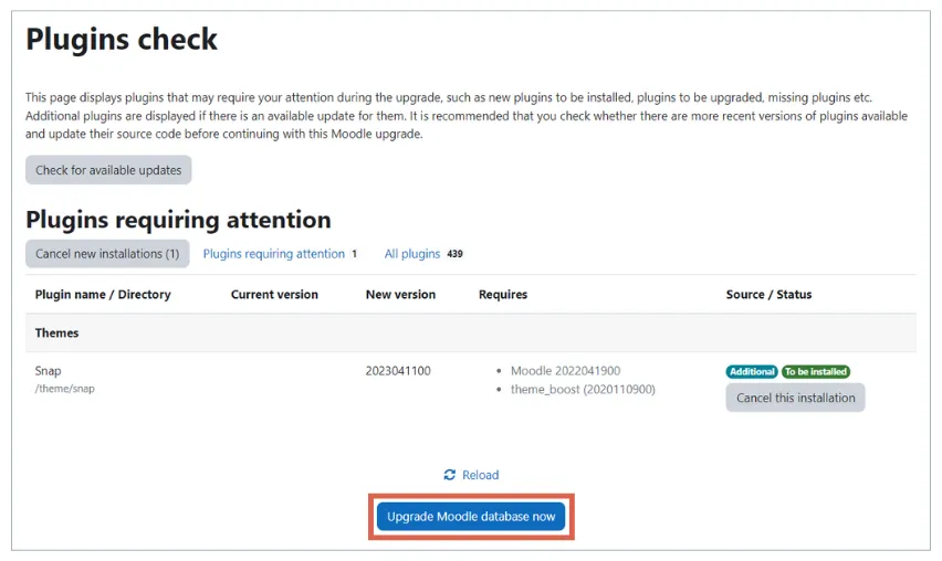 cara install tema di moodle