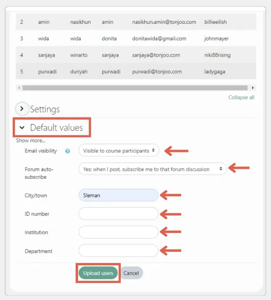 cara menambahkan user di moodle