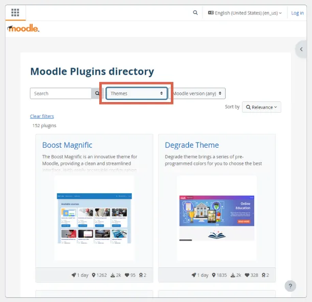 cara download tema di moodle