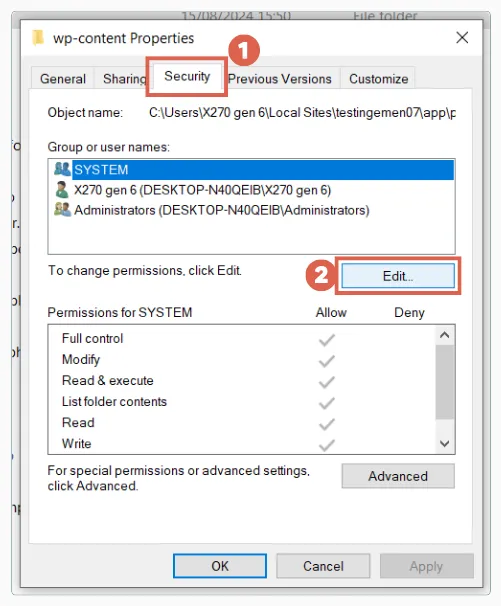 The uploaded file could not be moved to...