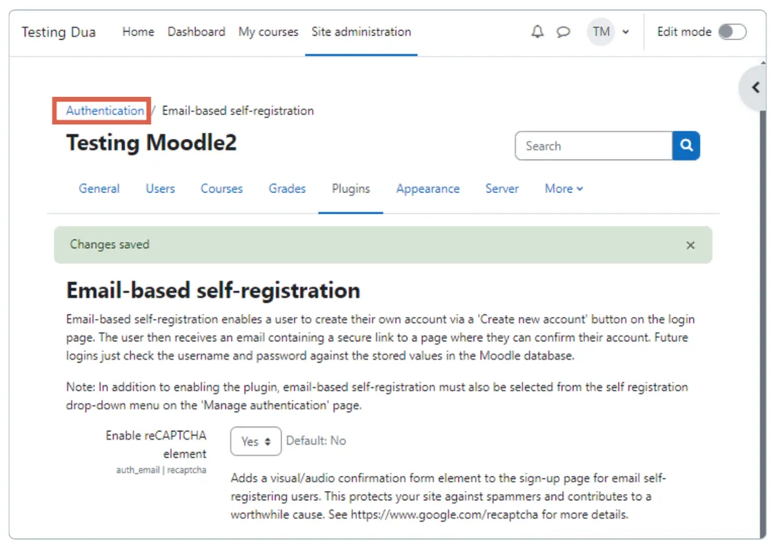 How to Create a Sign-Up Feature in Moodle for Participant Registration 7 Membuat Fitur Sign Up di Moodle untuk Registrasi Peserta