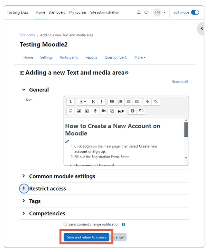 How to Create a Sign-Up Feature in Moodle for Participant Registration 17 membuat panduan pendaftaran akun pengguna di moodle
