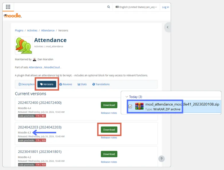 cara download plugin moodle