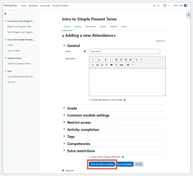 cara menambahkan presensi di moodle dengan plugin