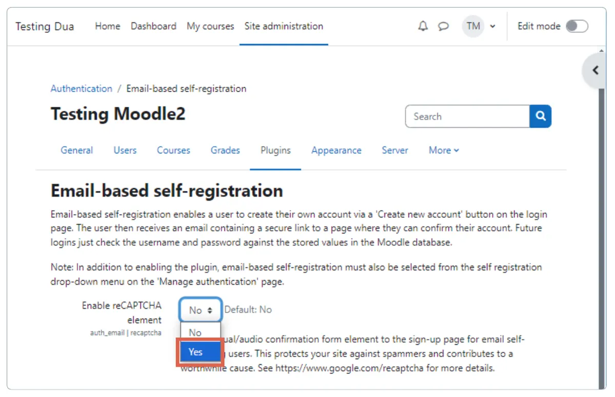 How to Create a Sign-Up Feature in Moodle for Participant Registration 5 Membuat Fitur Sign Up di Moodle untuk Registrasi Peserta