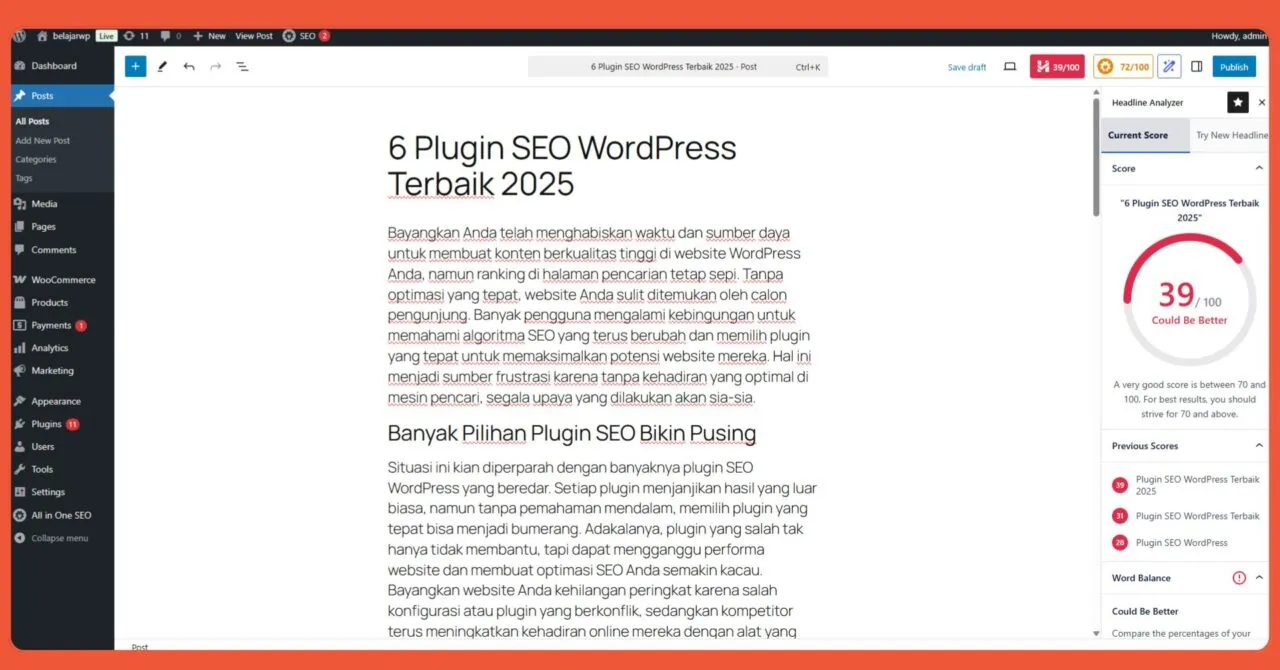 AIOSEO Headline Analyzer