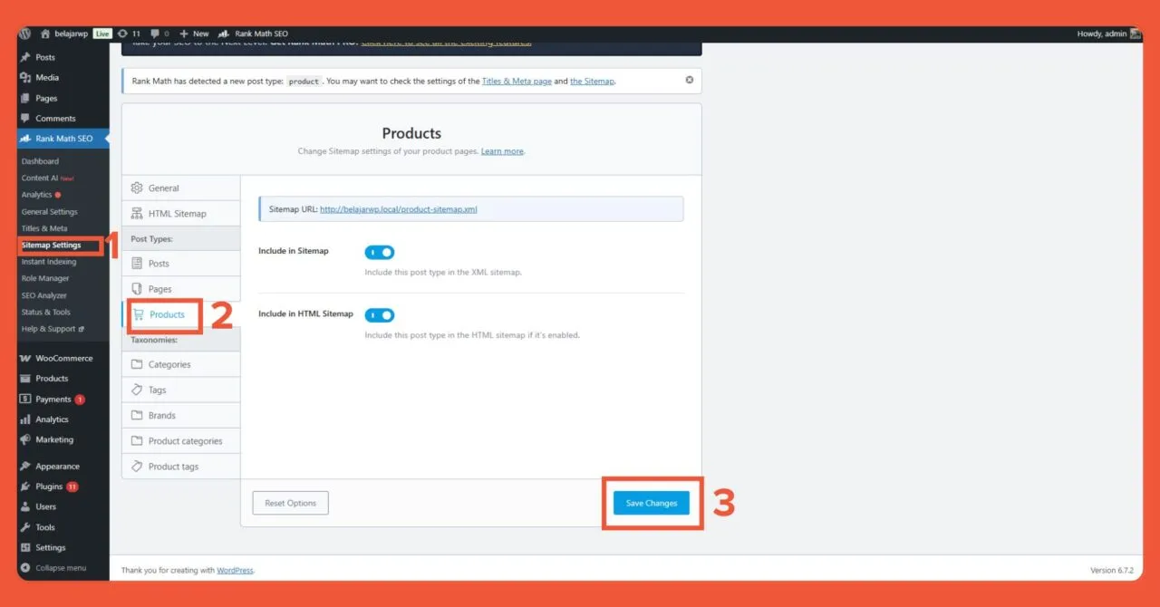 Integrasi sitemap rank math