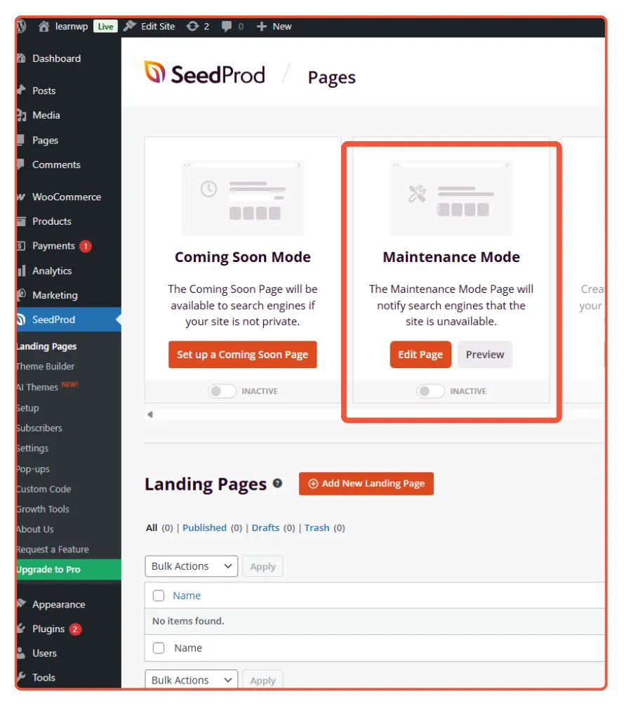 Activating WordPress Maintenance Mode with a Plugin