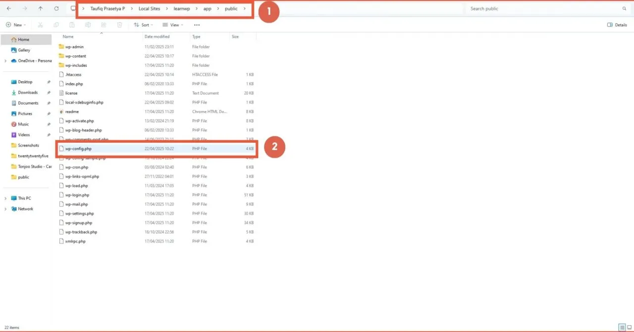 learnwp app public wp config.php