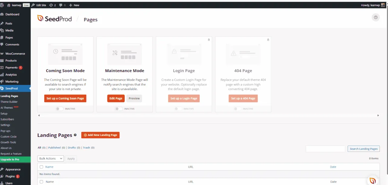 maintenance mode seedprod