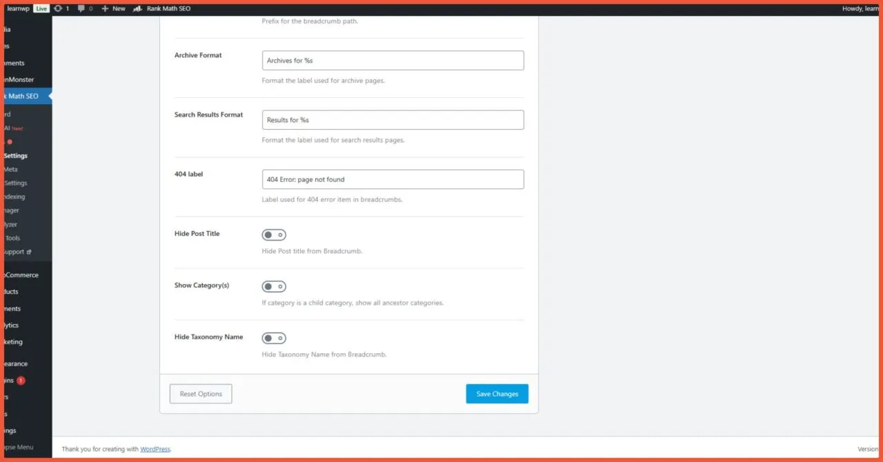General Setting Breadcrumbs 2 1
