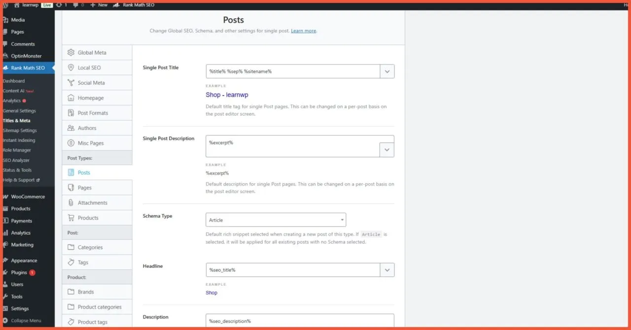 Schema Structured Data
