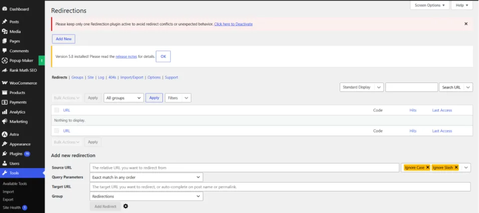 20+ Plugin WordPress Terbaik & Populer yang Wajib Anda Install 10 Tampilan dashboard Plugin Redirection